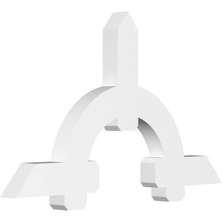 Ekena Millwork Ericson Architectural Grade PVC Gable Bracket, 60"W x 35"H x 4"D x 6"F, 14/12 Pitch GBP060X35X0406ERI00